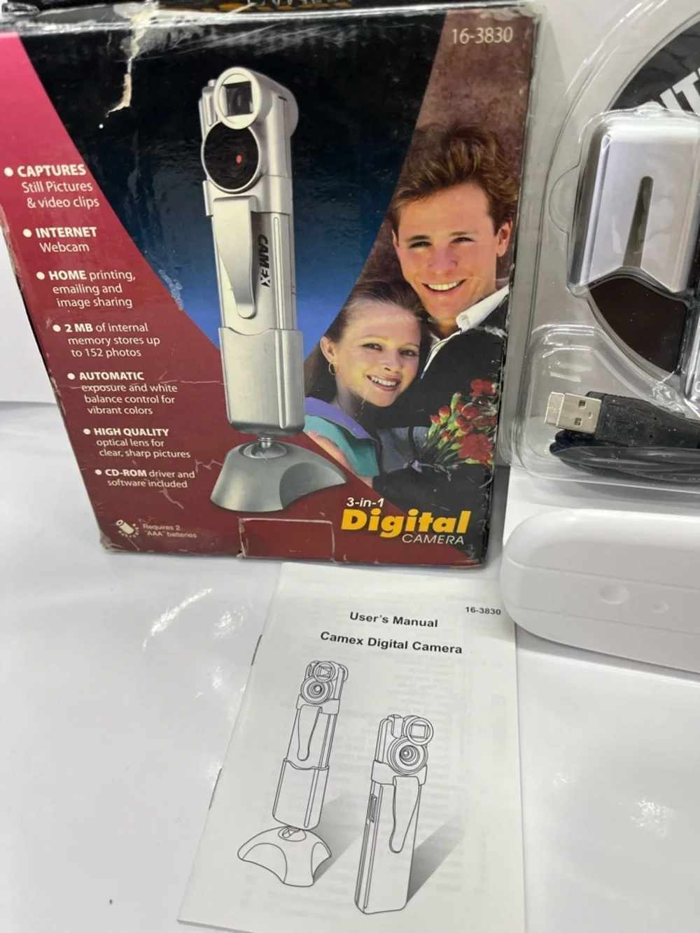 Silver Digital Camcorder with Accessories
